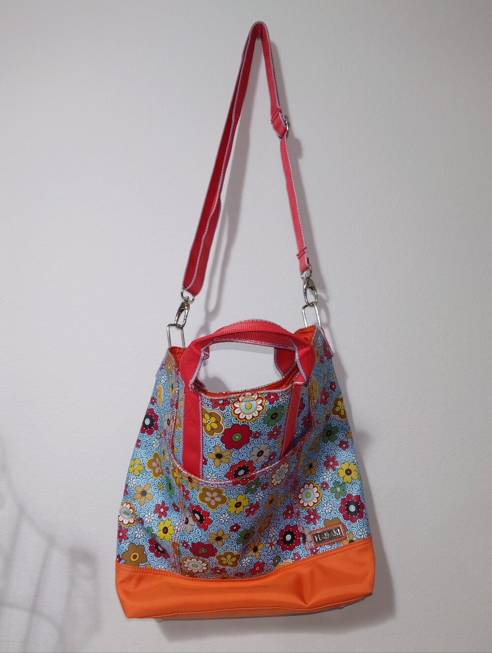 Hadaki Floral Tote Bag Crossbody Travel Beach Teacher Bag